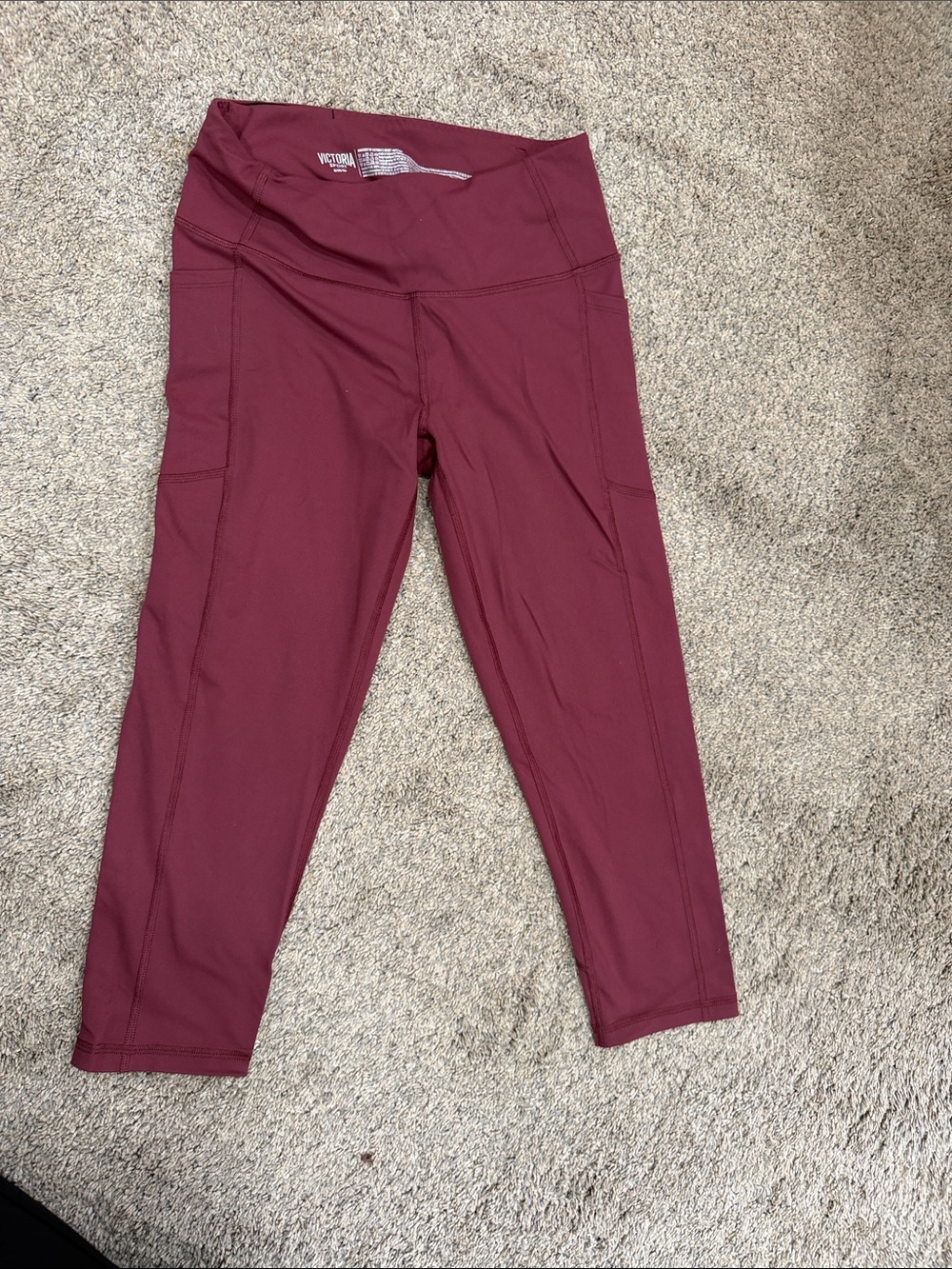 PINK Victoria's Secret Maroon Performance Girls' Leggings